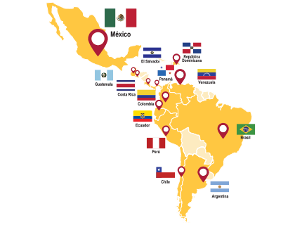 Mapa de América Latina