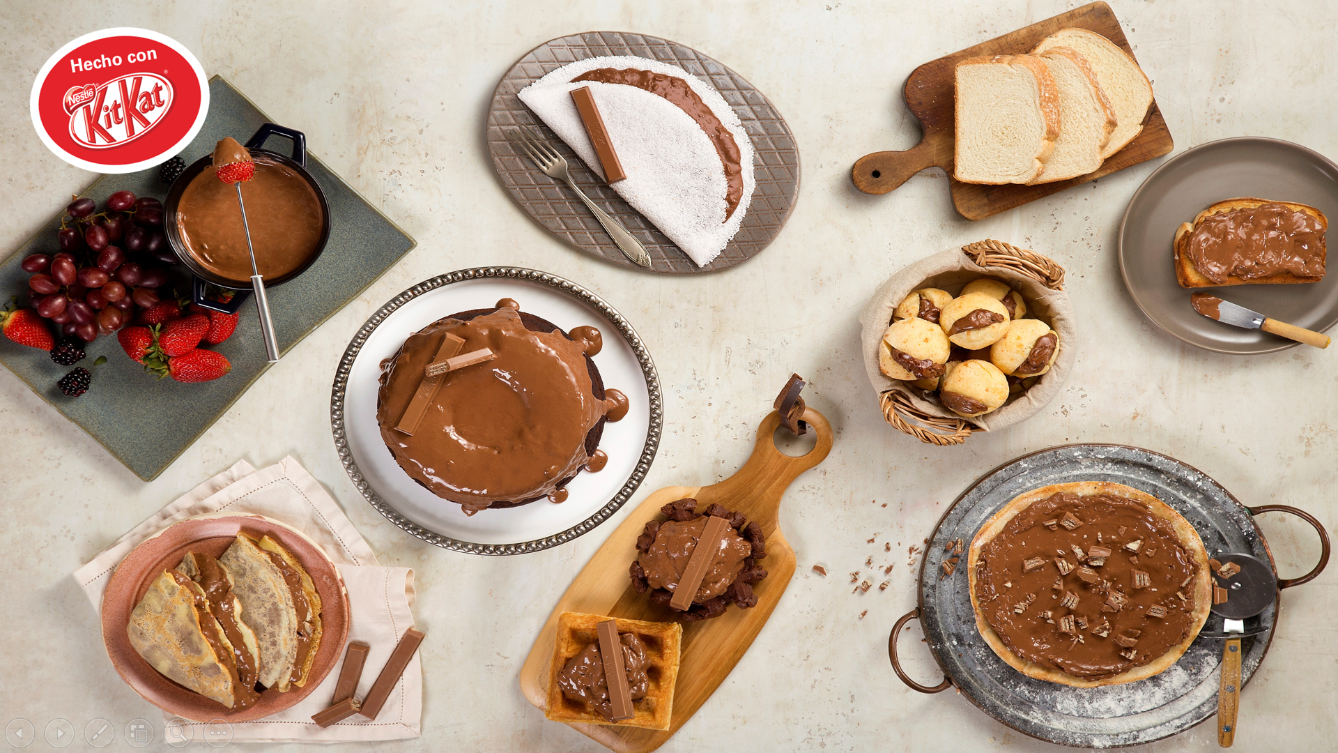 Diferentes recetas hechas con KitKat