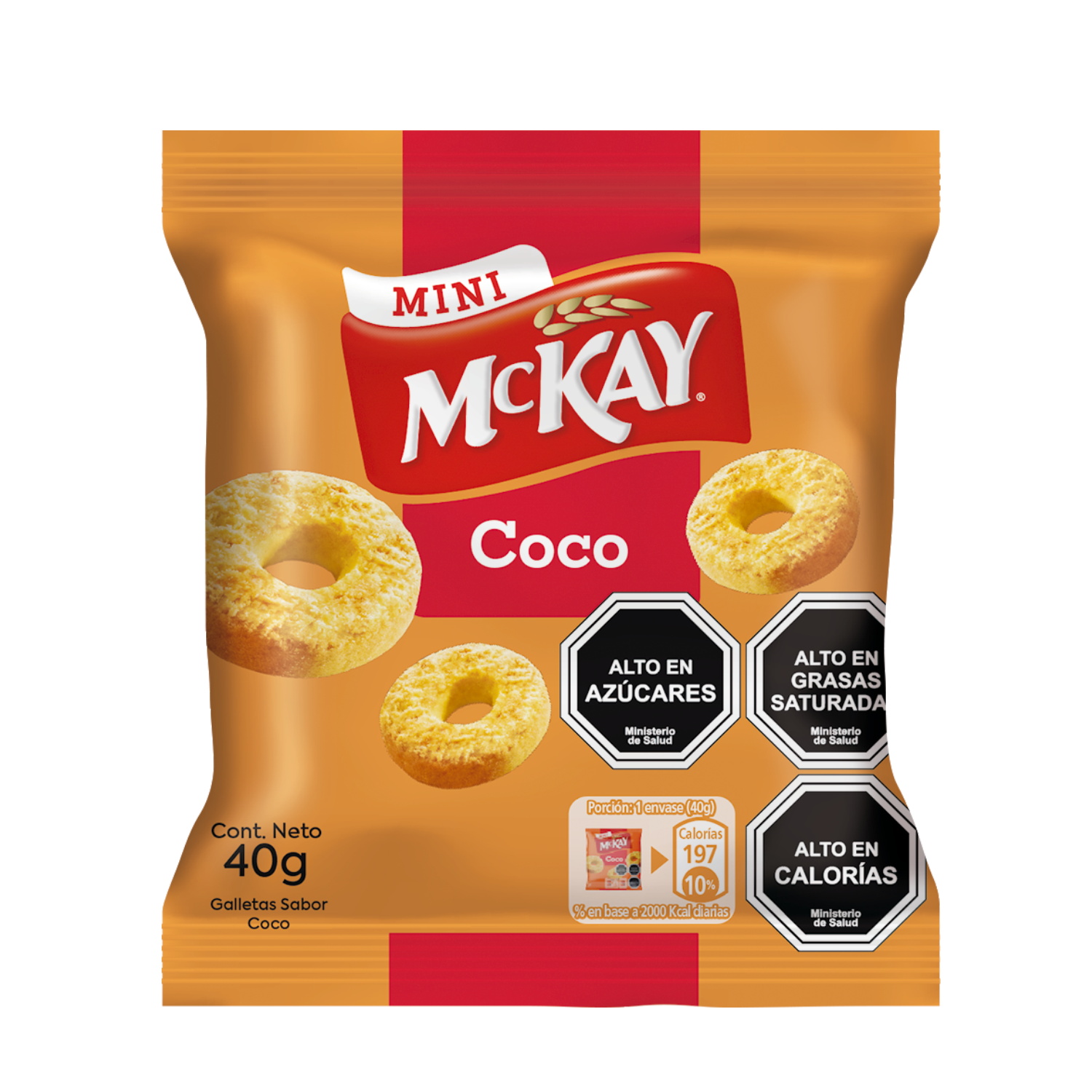 Galleta McKay️ Mini Coco en bolsa de 40 g