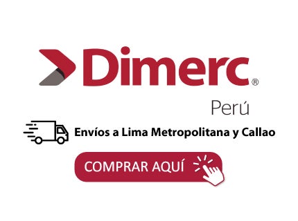 Logo de distribuidor Dimerc, envíos a Lima Metropolitana y Callao.