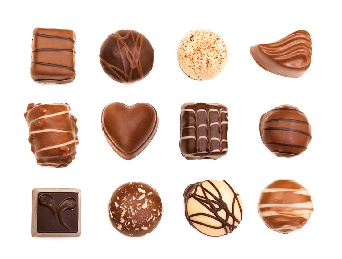Diferentes bombones para ofrecer a tus clientes en el Día del Chocolate