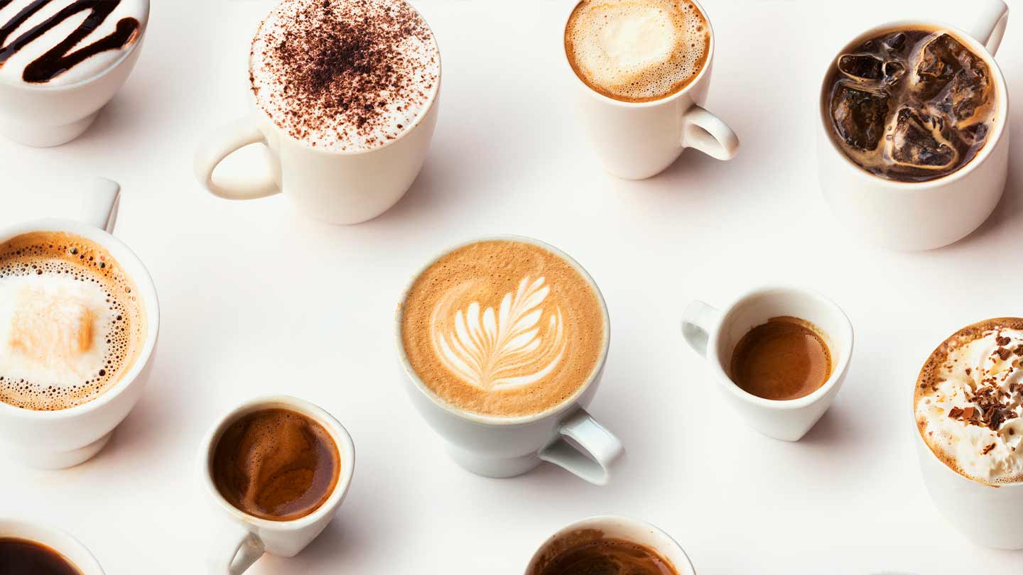 10 diferentes tipos de café como espresso, cappuccino, café latte, mocha, machiato, entre otros