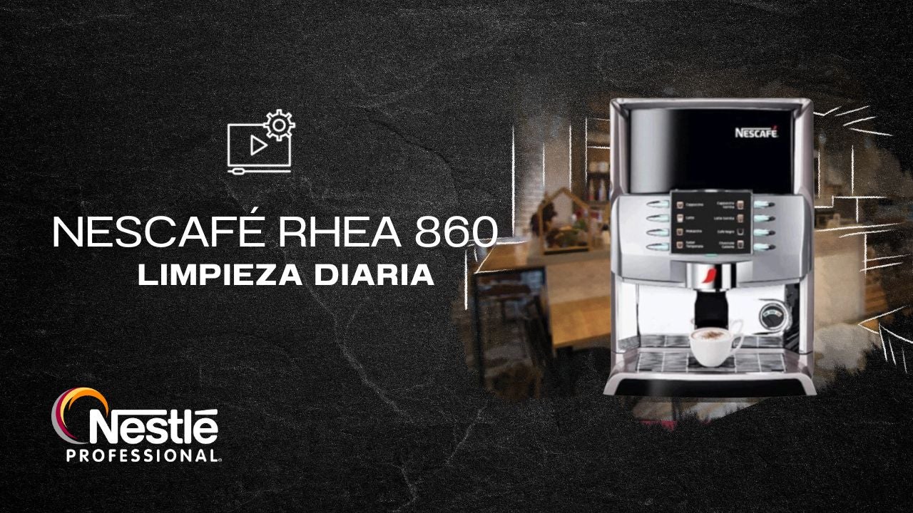 Imagen de máquina de café RHEA 860 sobre fondo oscuro