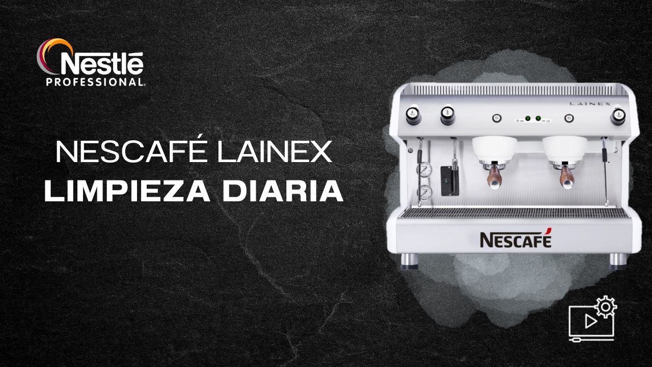 Imagen de máquina de café Lainex sobre fondo oscuro