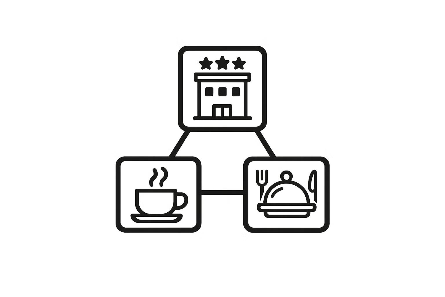Ícono de estructura que muestra soluciones por canal gastronómico provistas por NESTLÉ PROFESSIONAL®