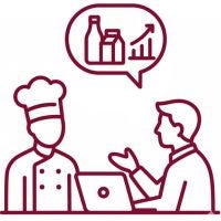Ícono de contacto para asesoría negocios