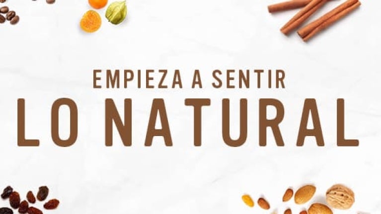 Banner de Empieza a sentir lo natural