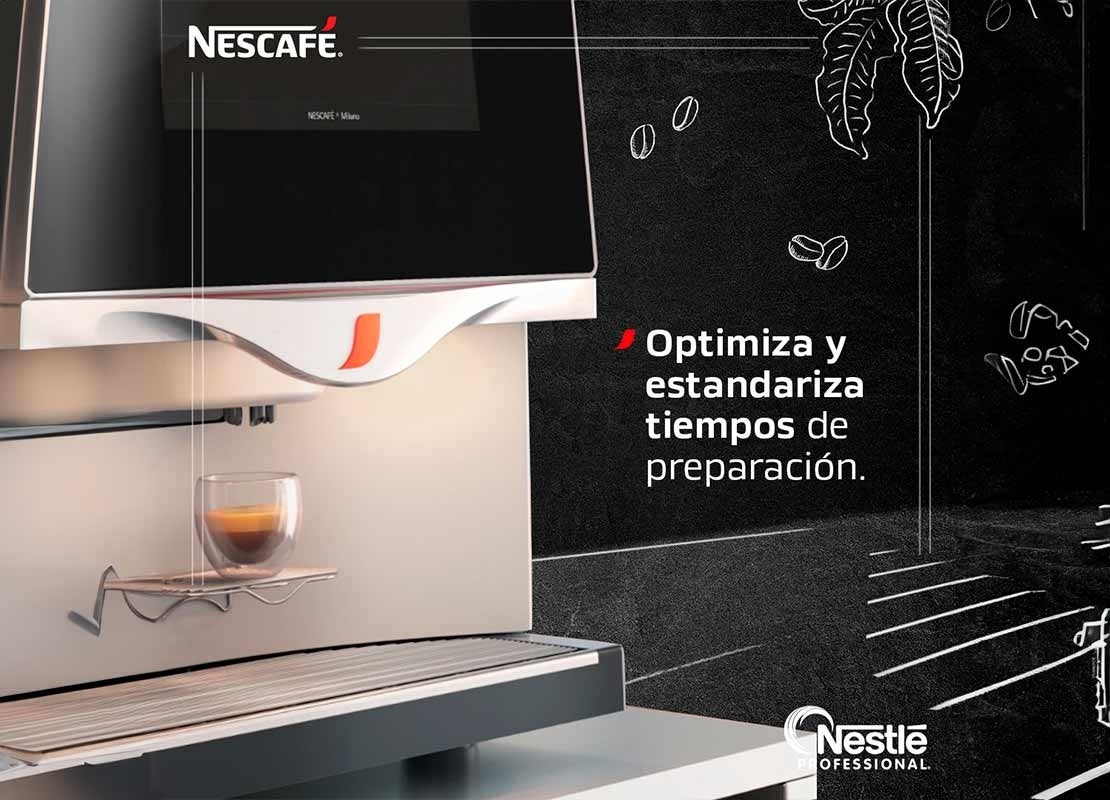 Vaso de espresso en una bandeja de una máquina NESCAFÉ®