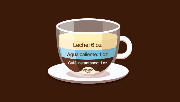 Café dalgona con espuma batida sobre leche
