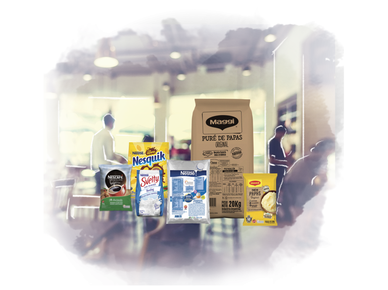 Productos varios Nestlé Professional desarrollados para el canal de Catering