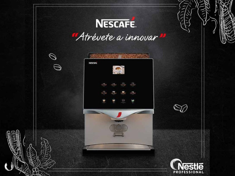 Máquina NESCAFÉ® de grano con sistema de molinos de café que ofrece 12 opciones de bebidas