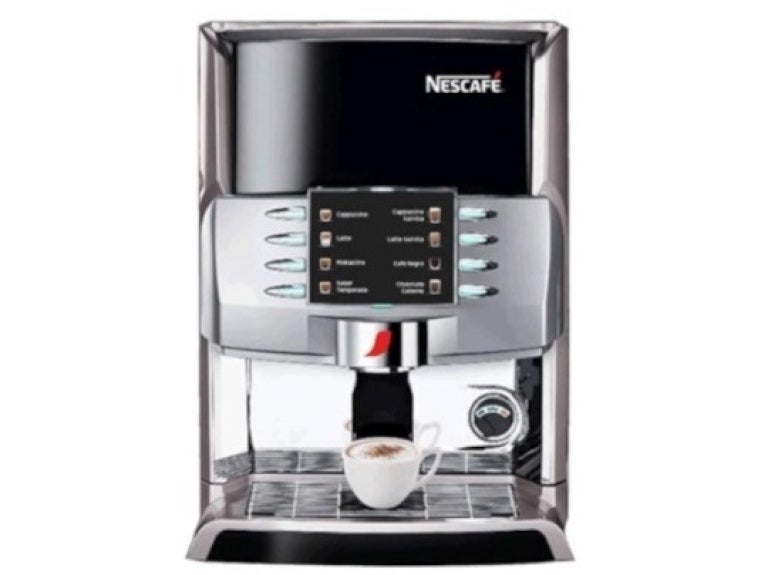 Una de las máquinas automáticas de café soluble que tiene NESCAFÉ®
