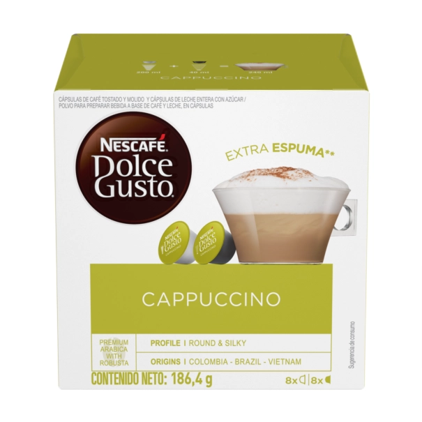 NESCAFE DOLCE GUSTO CAFE CON LECHE 16 MONODOSIS - Cafés, Cacaos, Tés e  Infusiones - Dulce y desayunos - Super Eko