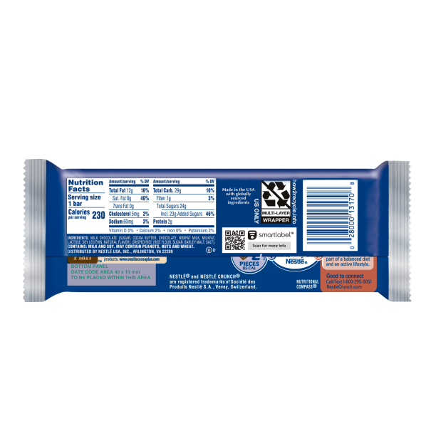 CRUNCH® Barra de Chocolate 10(36x44g)