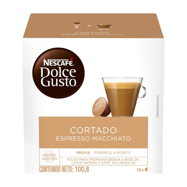 Cápsulas Nescafe Dolce Gusto Café con Leche 16 bebidas preparadas