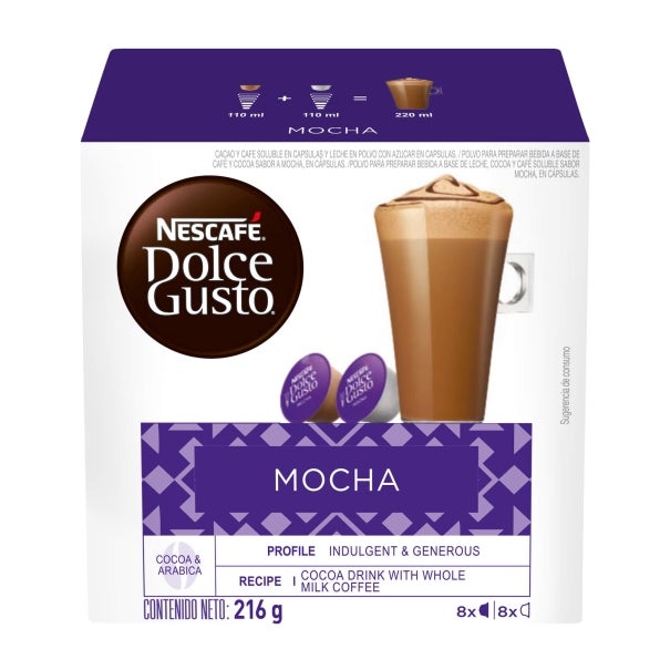 Cápsulas monodosis  Dolce Gusto Café con leche, Pack de 3 cajas de 16  cápsulas (48 en total)