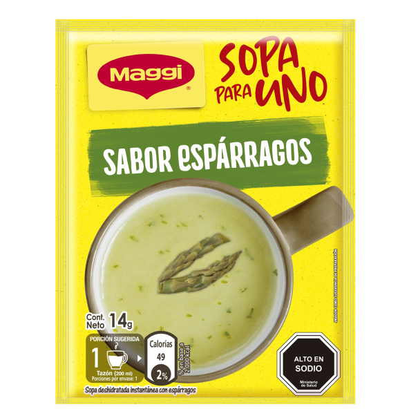 Sopa para Uno Maggi sabor Espárragos en sobre de 14 gr
