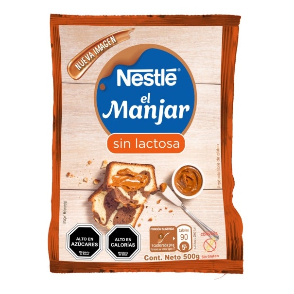 Manjar Nestlé Sin Lactosa en bolsa de 500 g