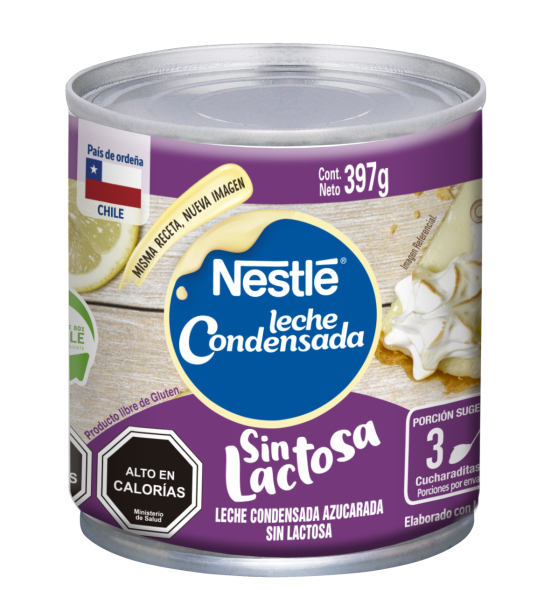 Lata de Leche Condensada Azucarada Nestlé Sin Lactosa de 397g