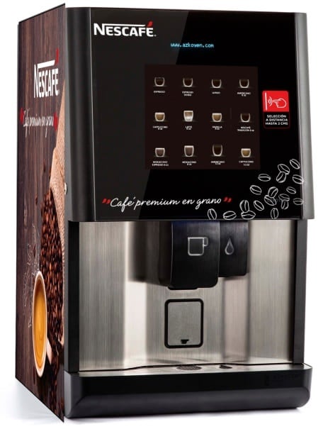 Máquina para café de grano y soluble Nescafé Vitro con pantalla táctil