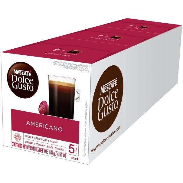 Caja extragrande de Café Nescafé Dolce Gusto Americano por 16 Cápsulas