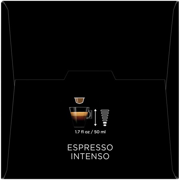 Parte de arriba de la Caja de Café Espresso Intenso Nescafé Dolce Gusto por 16 Cápsulas