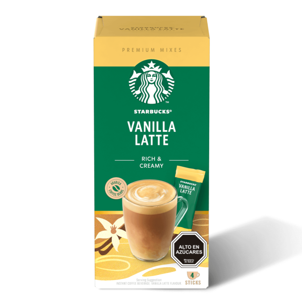 Caja de 4 sticks Vainilla Latte de Starbucks