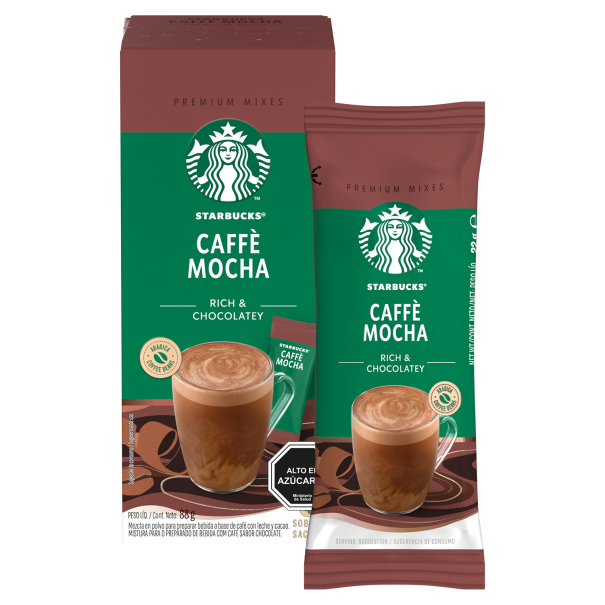 Caja con 4 Sticks de Mocha Starbucks por 22g c/u