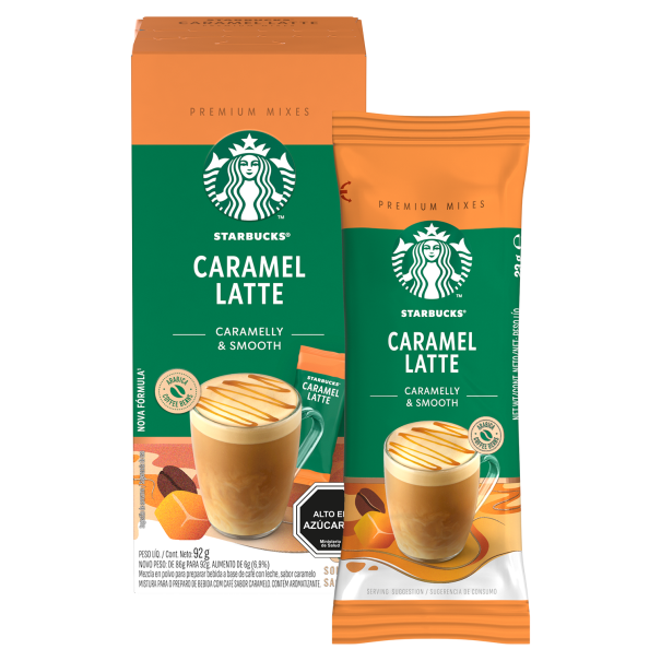 Stick y caja de Caramel Latte Starbucks 