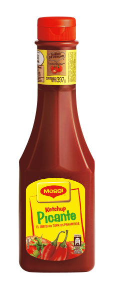 botellaq MAGGI® Salsa de Tomate Ketchup Picante Botella 24x397g