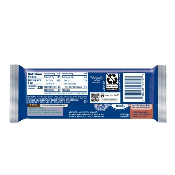  CRUNCH® Barra de Chocolate 10(36x44g)