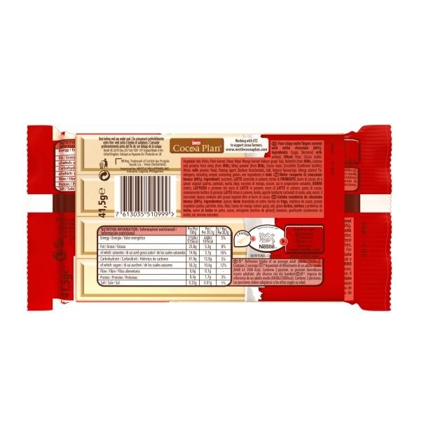  KITKAT® WHITE 4 Finger Barra de Chocolate