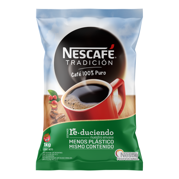 Pack de frente 1kg de café Nescafé Tradición