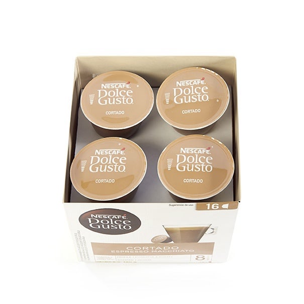 DOLCE GUSTO CORTADO EXPRESSO MACCHIATO 16 CAPSULAS\nCápsulas Dolce Gusto 1  Caja X 16 Cortado Espress