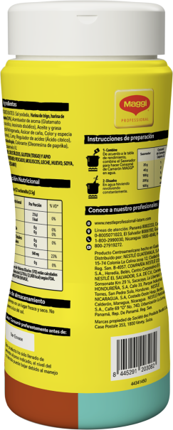 Vista posterior tarro de Consomé de Camarón MAGGI® 1kg