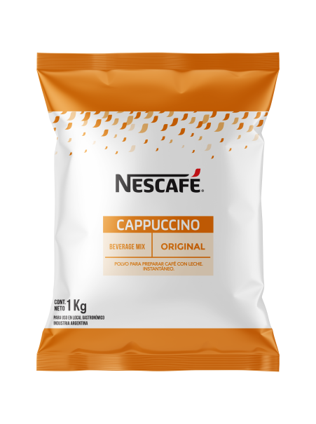 Pack de frente Nescafé Cappuccino Original 1kg