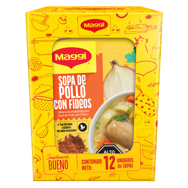 Sopa de pollo con fideos Nestlé, hecha con ingredientes naturales y su preparación es rápida y sencilla