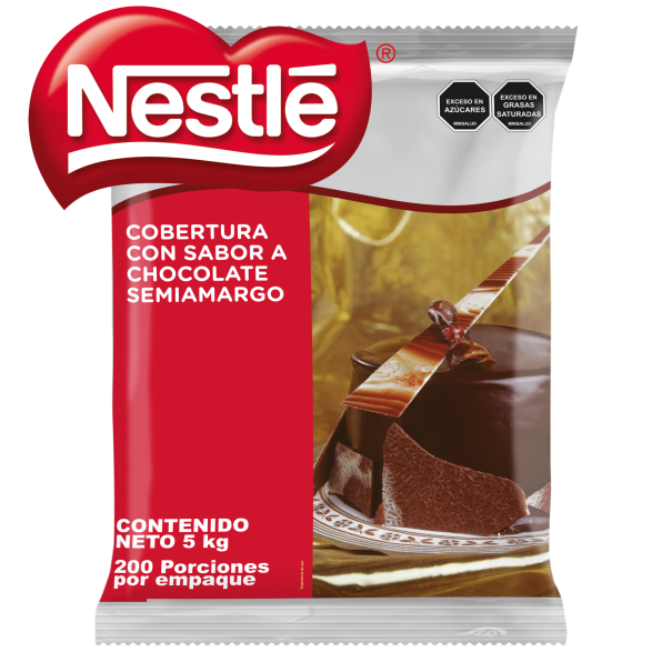 Bolsa de 5kg de Cobertura de Chocolate Semiamargo NESTLÉ®