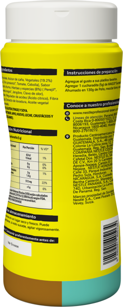 Vista posterior tarro de MAGGI® Condimento Ahumado x 900g