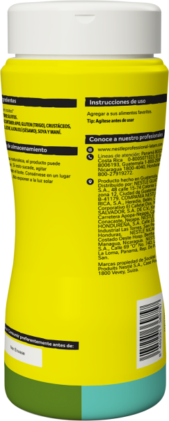 Vista posterior tarro de Ajo en Trozos MAGGI® 750g