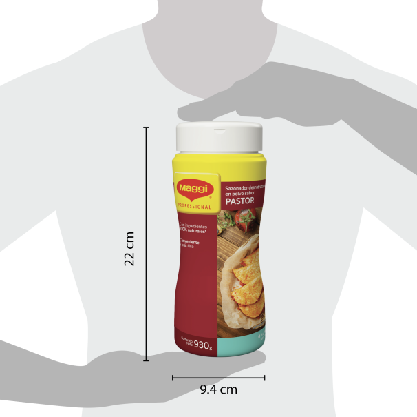 Vista del tamaño de tarro MAGGI® Condimento Pastor x 930g