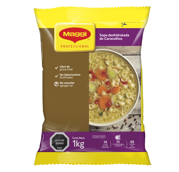 Sopa deshidratada Maggi Caracolitos en bolsa de 1 kg