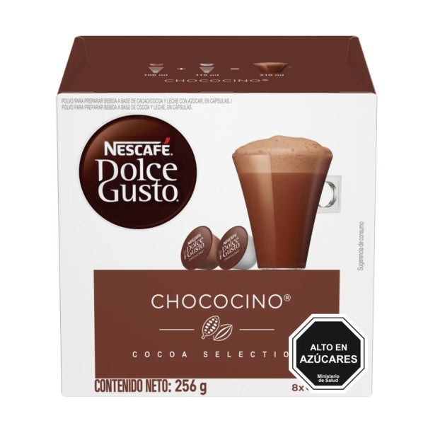 Caja de chocolate NESCAFÉ® Dolce Gusto® Chococino 16 cápsulas.