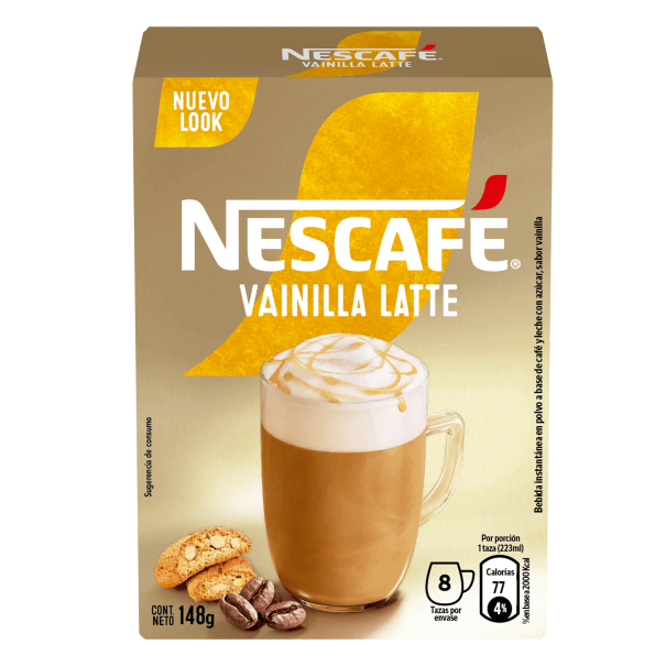 Café NESCAFÉ® Vainilla Latte 148g 8 sobres