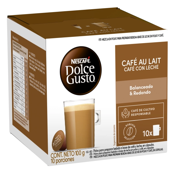 Caja de las Cápsulas DOLCE GUSTO® Café con Leche para negocios de food service