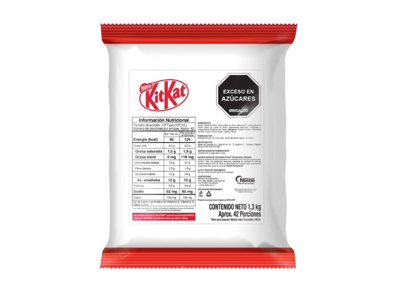Vista posterior de KITKAT® Chocolate en polvo NPro x 1.3kg