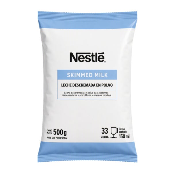 Vista frontal de NESCAFÉ® Leche descremada en polvo bolsa 500g