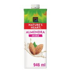 Caja de bebida de Almendra sin azúcar añadida Nature's Heart de 946 ml