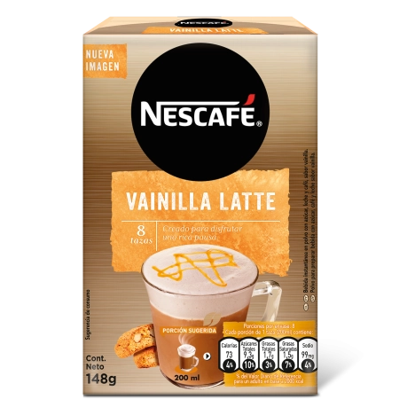 Café NESCAFÉ® Vainilla Latte 148g 8 sobres