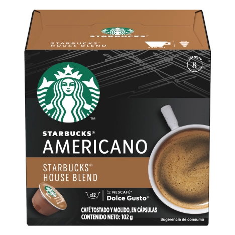 Starbucks NESCAFÉ® Dolce Gusto® House Blend Americano 12 Cápsulas